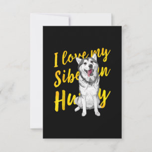 Ich Liebe mein sibirischer Husky   Snow Dog Lover  RSVP Karte