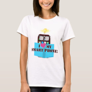Ich Liebe mein Smartphone Niedlich Handy Cartoon T-Shirt