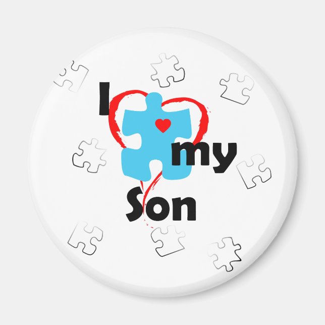 Ich Liebe mein Sohn - Autismus Magnet (Vorne)