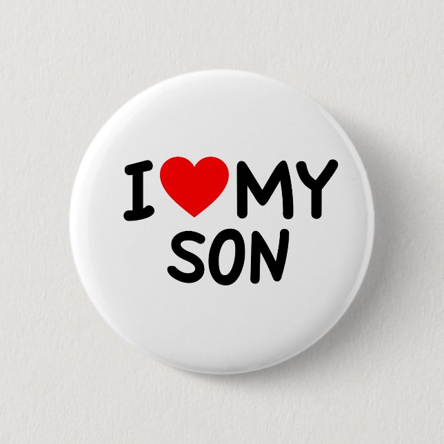 Ich Liebe mein Sohn Button (Vorderseite)