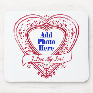 Ich Liebe mein Sohn! Foto Red Hearts Mousepad