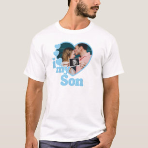 Ich liebe mein Sohn Herz Foto T-Shirt