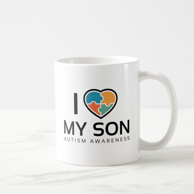 Ich Liebe mein Sohn Kaffeetasse (Rechts)