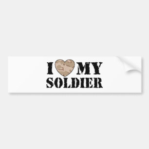 Ich Liebe mein Soldat Autoaufkleber