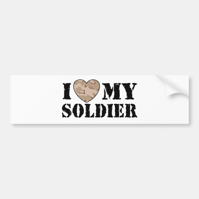 Ich Liebe mein Soldat Autoaufkleber (Vorne)