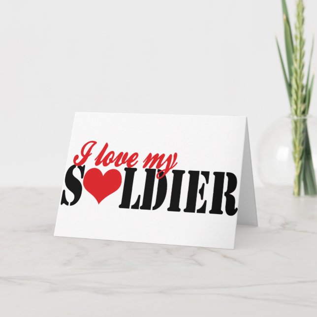 Ich Liebe mein Soldat Karte (Vorderseite)