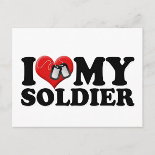 Ich Liebe mein Soldat Postkarte