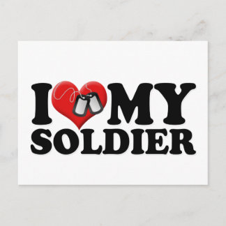 Ich Liebe mein Soldat Postkarte