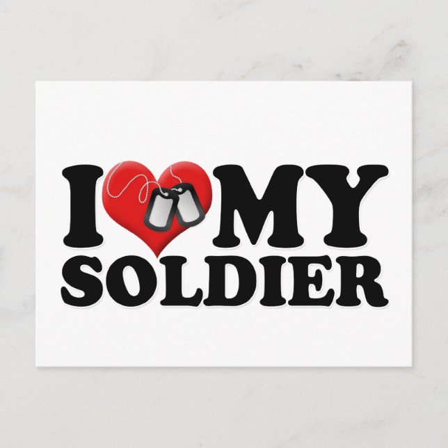 Ich Liebe mein Soldat Postkarte (Vorderseite)