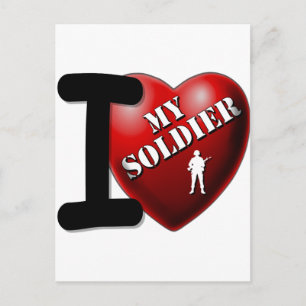 Ich Liebe mein Soldat Postkarte