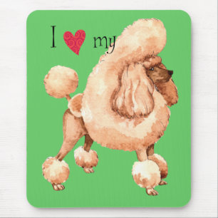 Ich Liebe mein Spielzeug Poodle Mousepad