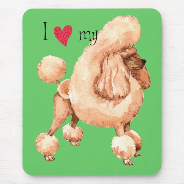 Ich Liebe mein Spielzeug Poodle Mousepad (Vorne)
