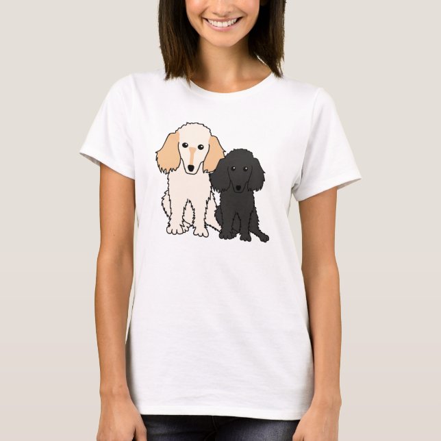 Ich Liebe mein Spielzeug Poodles oben T-Shirt (Vorderseite)