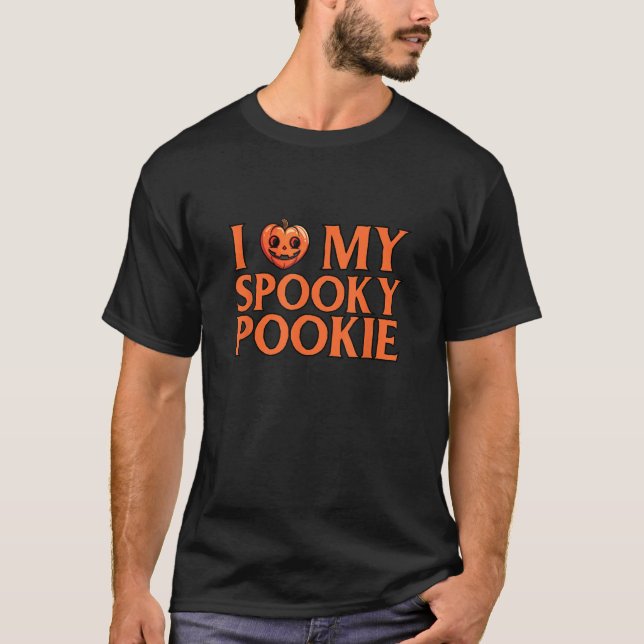 Ich Liebe mein Spookie Pookie Funny Couples Kostüm T-Shirt (Vorderseite)