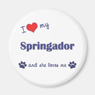 Ich Liebe mein Springador (Weiblicher Hund) Magnet