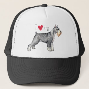 Ich Liebe mein Standard Schnauzer Truckerkappe