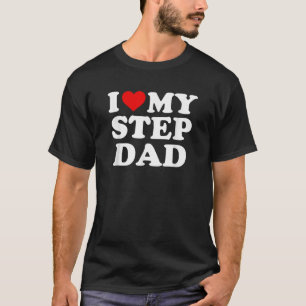Ich Liebe Mein Step Vater Stepdad Bonus Vater Red  T-Shirt