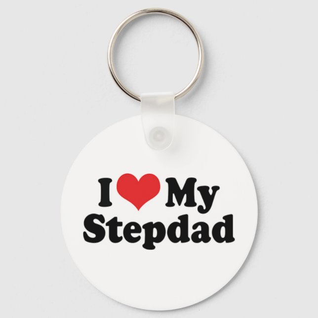 Ich Liebe Mein Stepdad Schlüsselanhänger (Vorderseite)