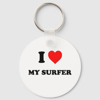Ich Liebe mein Surfer Schlüsselanhänger