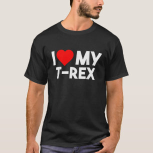 Ich Liebe mein T rex Funny Animal Lover Paar Match T-Shirt