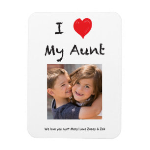 Ich Liebe mein Tante Foto Magnet Keepake