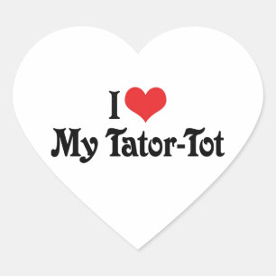 Ich Liebe mein Tator-Tot Herz-Aufkleber