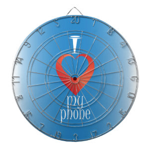 Ich Liebe mein Telefon Dartscheibe