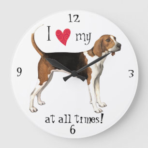 Ich Liebe mein Treeing Walker Große Wanduhr