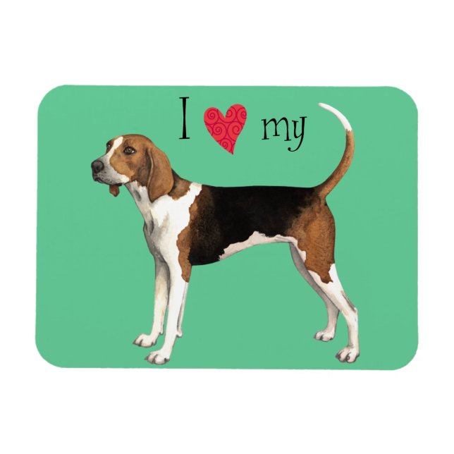Ich Liebe mein Treeing Walker Magnet (Horizontal)
