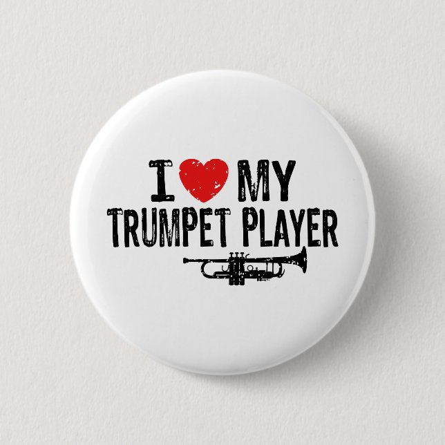 Ich Liebe Mein Trumpet-Player Button (Vorderseite)