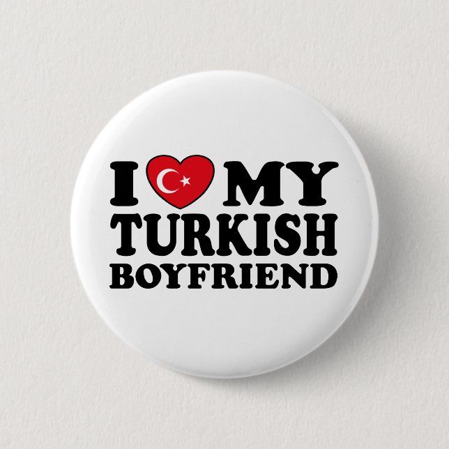Ich Liebe mein türkischer Freund Button (Vorderseite)