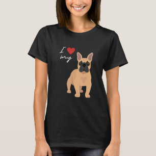 Ich Liebe mein Vater Französischer Bulldoggen Hund T-Shirt