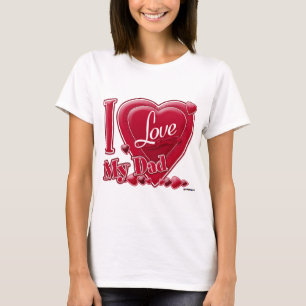 Ich Liebe Mein Vater rot - Herz T-Shirt