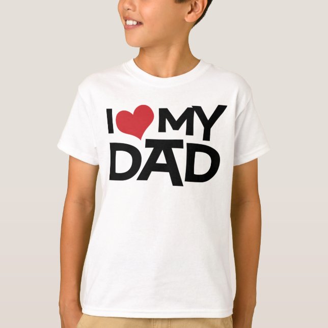 Ich Liebe Mein Vater Vater Kindertag T - Shirt (Vorderseite)