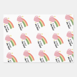 Ich Liebe Mein Vater Vatertag Geburtstag Geschenkd Geschenkpapier Set