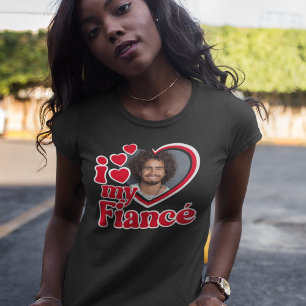Ich liebe mein Verlobter Foto individuell T-Shirt
