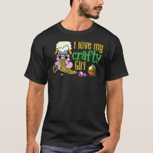 Ich Liebe mein verrücktes Girl-Strickcrafters-Zita T-Shirt