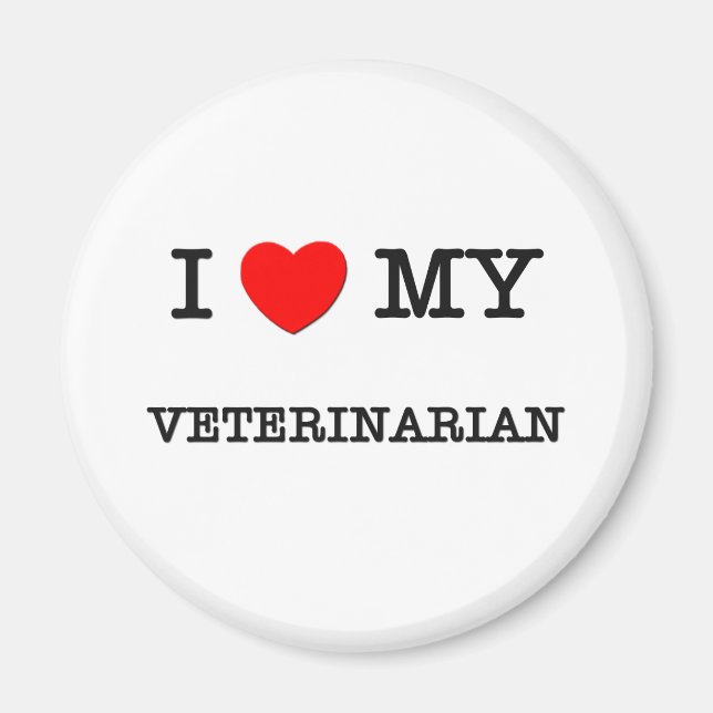 Ich Liebe mein VETERINARISCH Magnet (Vorne)