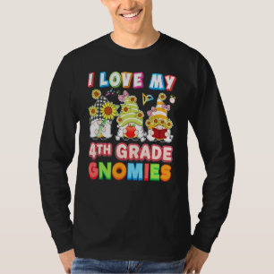 Ich Liebe mein viertes Grade Gnomies Vierkid Stude T-Shirt