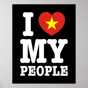 Ich liebe mein vietnamesisches Volk Poster