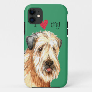 Ich Liebe mein weich beschichtetes Wheaten Terrier Case-Mate iPhone Hülle