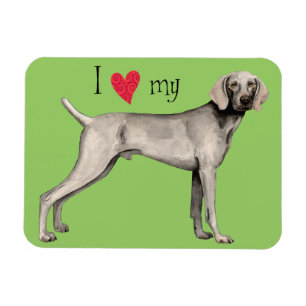 Ich Liebe mein Weimaraner Magnet