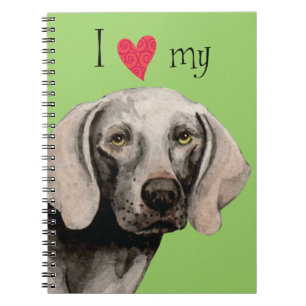 Ich Liebe mein Weimaraner Notizblock