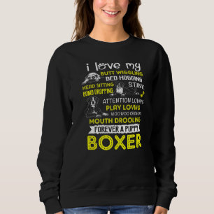Ich Liebe mein Welpe Boxer Hintern Wiggling Funny Sweatshirt