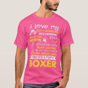 Ich Liebe mein Welpe Boxer Hintern Wiggling-Funny  T-Shirt
