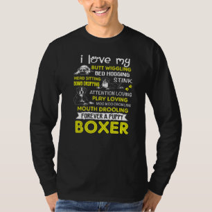 Ich Liebe mein Welpe Boxer Hintern Wiggling Funny T-Shirt