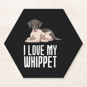 Ich Liebe mein Whippet Untersetzer