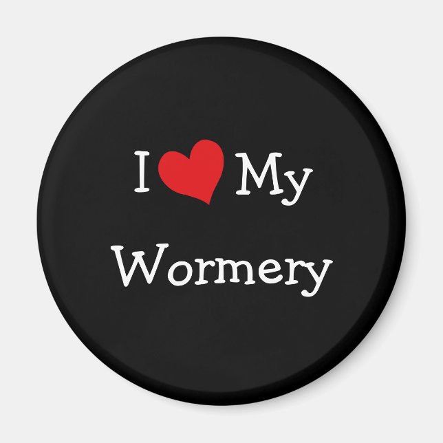 Ich Liebe mein Wormery Magnet (Vorne)