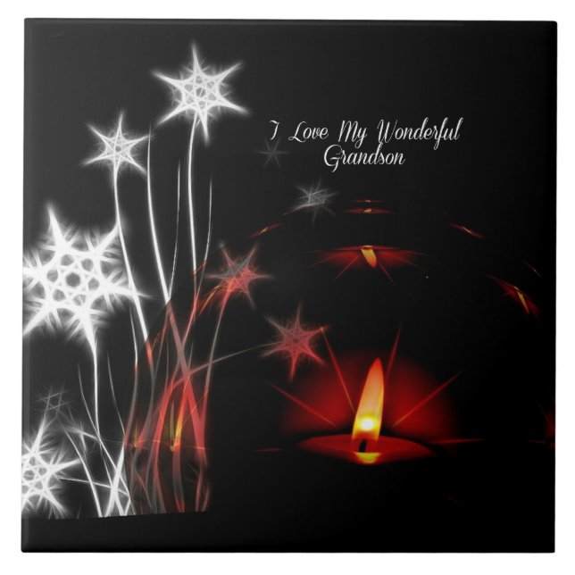 "Ich Liebe mein wunderbarer Enkel Fliese (Vorderseite)