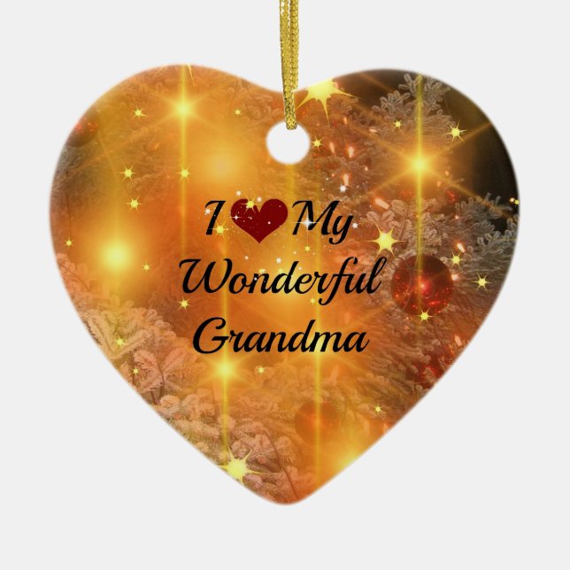 Ich Liebe mein wunderbares Oma, Keramik Ornament (Vorne)